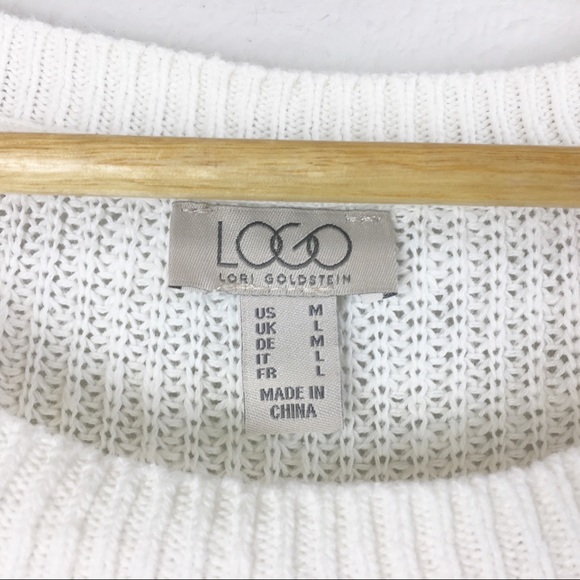 Logo | Cream Tan Lace Knit Sweater | Medium - Picture 4 of 6